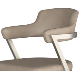 HND Freya Dining Chair - Taupe PU Leather - Stainless Steel - thumbnail 5
