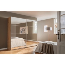 Subito Artisan Oak 181cm Sliding Door Wardrobe with Mirror Front - thumbnail 1