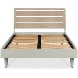 Delta Scandi Oak and Soft Grey Slatted Bedstead - 150cm King - thumbnail 3