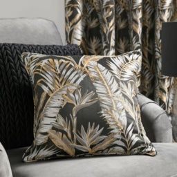 LLB Paradise Palm Filled Cushion 43cm - Black - thumbnail 1