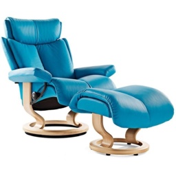 Stressless Magic Chair With Classic Base - Medium - Noblesse Leather - Without Footstool - thumbnail 6