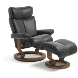 Stressless Magic Chair With Classic Base - Medium - Noblesse Leather - Without Footstool - thumbnail 4
