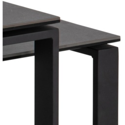 Katrine Rectangular Ceramic Coffee Table - Black - thumbnail 3