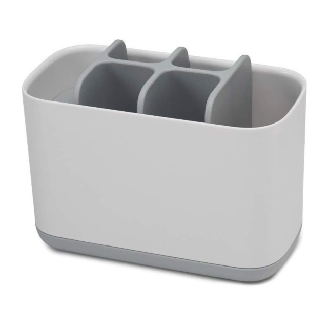 Joseph Joseph Easy-Store Large Toothbrush Caddy - WHITE/GREY - 17.1cm x 9cm x 13cm - image 1