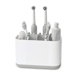 Joseph Joseph Easy-Store Large Toothbrush Caddy - WHITE/GREY - 17.1cm x 9cm x 13cm - thumbnail 3