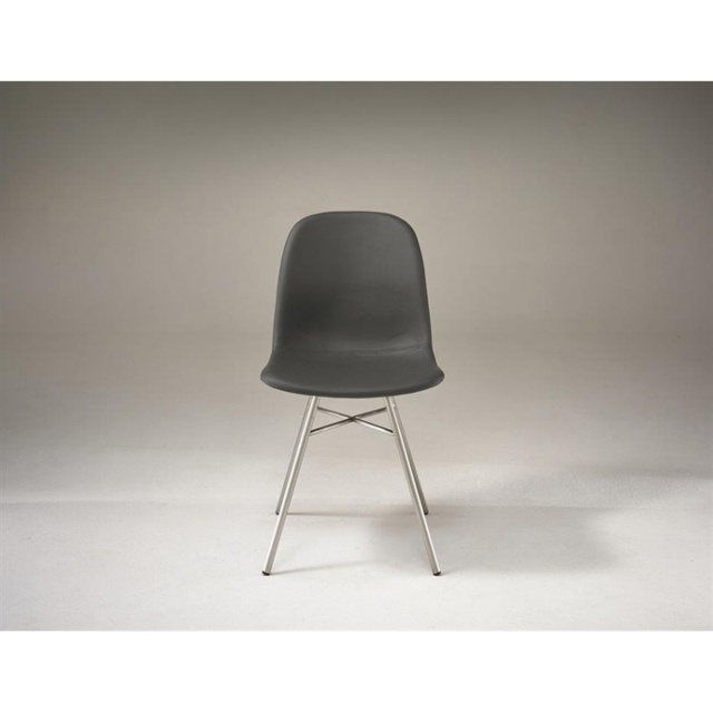 HND Flavia Dining Chair - Grey PU Leather - Meteor Grey - image 1