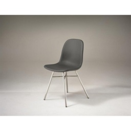 HND Flavia Dining Chair - Grey PU Leather - Meteor Grey - thumbnail 2