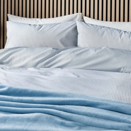 Helena Springfield Calico and Chalk Twill Stripe Duvet Set - Blue - Single - thumbnail 2