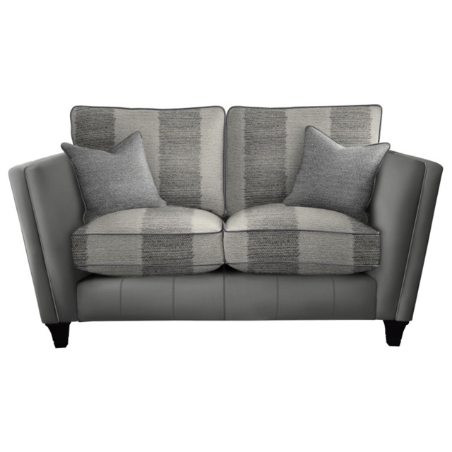 Parker Knoll Harlow 2 Seater Formal Back Leather/Fabric Sofa - Leather/Fabric Mix - image 1