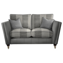 Parker Knoll Harlow 2 Seater Formal Back Leather/Fabric Sofa - Leather/Fabric Mix - thumbnail 2