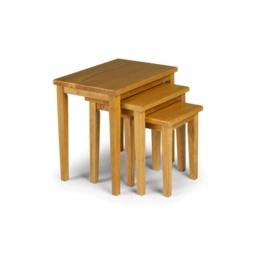 Julian Bowen Cleo Nest of Tables - Light Oak Finish - thumbnail 2