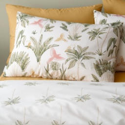 Catherine Lansfield Paradiso Palm Duvet Set - Natural - Super King - thumbnail 3