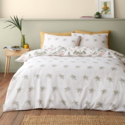 Catherine Lansfield Paradiso Palm Duvet Set - Natural - Super King - thumbnail 4