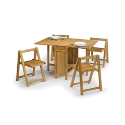 Julian Bowen Savoy Dining Table Set - White/Natural Finish - thumbnail 3