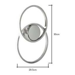 BHS Pei Rings Wall Light - Chrome - thumbnail 2