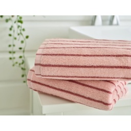 Deyongs Malmo Stripe Towel - Pink/Rose - Bath Towel - thumbnail 2