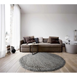 Mastercraft 039-001/9999 Twilight Shaggy Round Rug - Silver/Grey - 200cm Circle - thumbnail 2