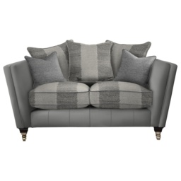 Parker Knoll Harlow 2 Seater Pillow Back Leather/Fabric Sofa - Leather/Fabric Mix - thumbnail 2