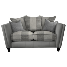 Parker Knoll Harlow 2 Seater Pillow Back Leather/Fabric Sofa - Leather/Fabric Mix - thumbnail 1