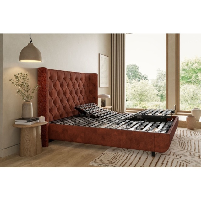 Tempur Arc Adjustable Disc Bed Base - Super King - 180cm x 200cm - Stone - Vertical Headboard - image 1