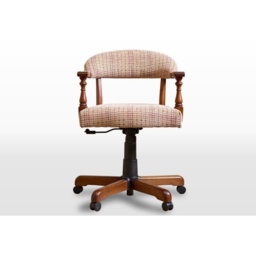 Wood Bros OC3032 Old Charm Captains Office Chair - Grade S Leather - Classic Finish - thumbnail 3