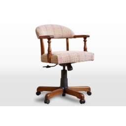 Wood Bros OC3032 Old Charm Captains Office Chair - Grade S Leather - Classic Finish - thumbnail 2