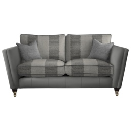 Parker Knoll Harlow Large 2 Seater Formal Back Leather/Fabric Sofa - Leather/Fabric Mix - thumbnail 2
