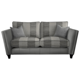 Parker Knoll Harlow Large 2 Seater Formal Back Leather/Fabric Sofa - Leather/Fabric Mix - thumbnail 1