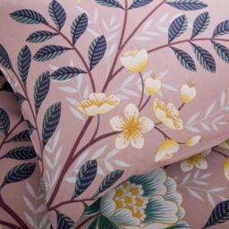 Sara Miller Oriental Blossom Duvet Set - Pink/Navy - Single - thumbnail 4