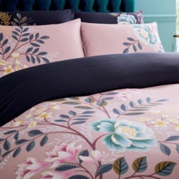 Sara Miller Oriental Blossom Duvet Set - Pink/Navy - Single - thumbnail 3