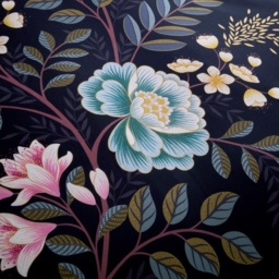 Sara Miller Oriental Blossom Duvet Set - Pink/Navy - Single - thumbnail 5