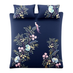Sara Miller Oriental Blossom Duvet Set - Pink/Navy - Single - thumbnail 7