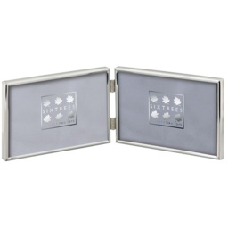 Sixtrees Cambridge Double Photo Frame - Silver Plated - 7 x 5 Landscape - thumbnail 2