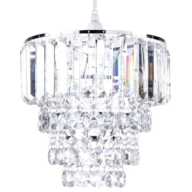 BHS Paladina Easy Fit Light Shade 25cm - Chrome - image 1