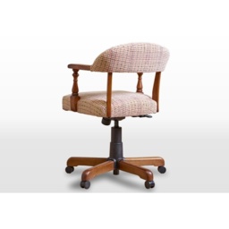 Wood Bros OC3032 Old Charm Captains Office Chair - Grade T Leather - Classic Finish - thumbnail 4