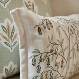 Sanderson Chinese Lanterns Feather Rich Cushion 30x65cm - Linen - thumbnail 5