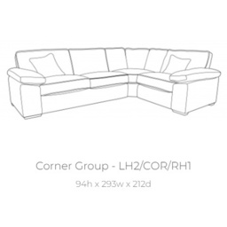 Dexy 4 Seater Corner Sofa - Right Hand Facing LH1/COR/RH2 - Fabric Grade B - thumbnail 4