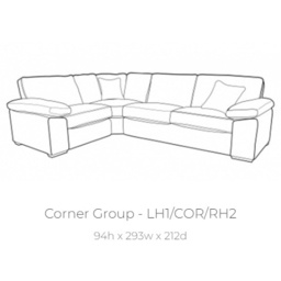 Dexy 4 Seater Corner Sofa - Right Hand Facing LH1/COR/RH2 - Fabric Grade B - thumbnail 5