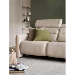 Stressless Emily 2 Seater Power Recliner Sofa With Wood Arms - Noblesse Leather - thumbnail 5