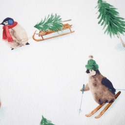 Catherine Lansfield Snowy Penguin Brushed Cotton Duvet Set - White - Single - thumbnail 3