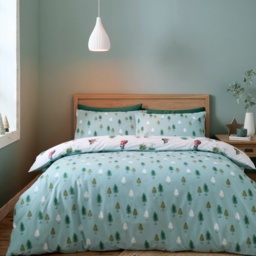 Catherine Lansfield Snowy Penguin Brushed Cotton Duvet Set - White - Single - thumbnail 2