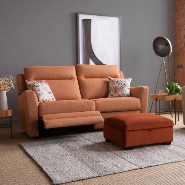 Parker Knoll Chicago Large 2 Seater Recliner Sofa - Fabric Grade B - Power Plus Recliner - image 1