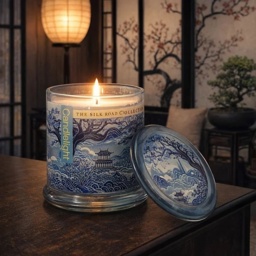 Candlelight Large Glass Lidded Jar Candle Tianshui Sea Salt - thumbnail 3