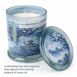 Candlelight Large Glass Lidded Jar Candle Tianshui Sea Salt - thumbnail 4