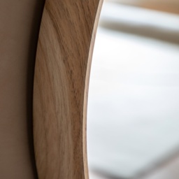 Gallery Direct Cedar Small Round Mirror 56cm - Oak - thumbnail 2