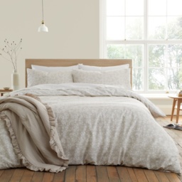 Bianca Shadow Leaves Duvet Cover Set - Natural - Single