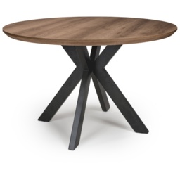 Phoenix 120cm Round Dining Table - Light Walnut