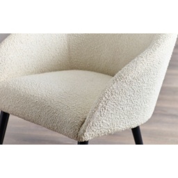 Julian Bowen Amari Boucle Accent Chair - Ivory - thumbnail 4