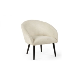 Julian Bowen Amari Boucle Accent Chair - Ivory - thumbnail 5
