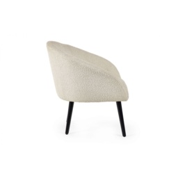Julian Bowen Amari Boucle Accent Chair - Ivory - thumbnail 2
